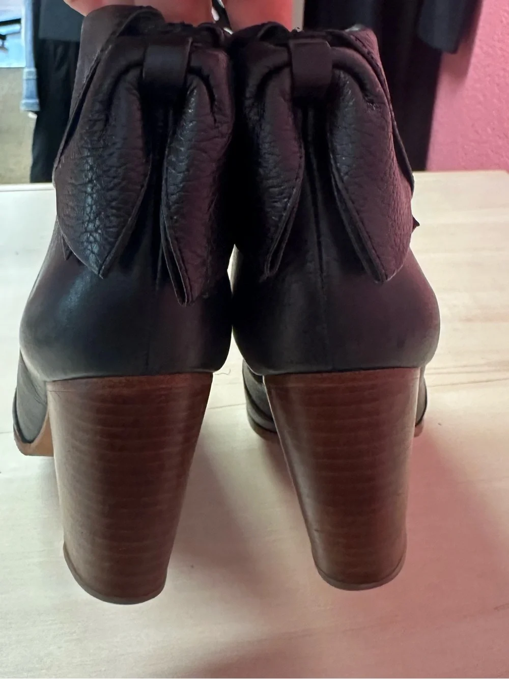 Kate Spade Black Leather Ankle Booties with Bows